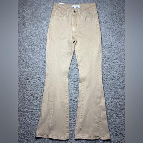 Vervet Jeans Womens 24 Alison Mid Rise Flare Bell Bottoms Stretch Denim BOHO - Picture 1 of 7